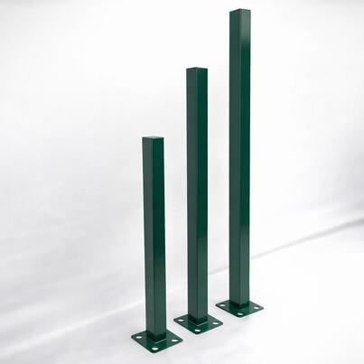 Fence post with plate 50*50*1.5 mm/120*120*4mm