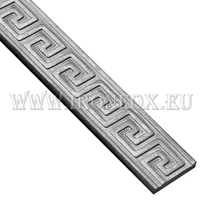 40x5mm Forged rail with decorative Versace pattern
