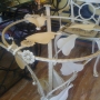 Wrought iron coffee table