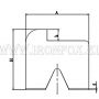 Stopper 95x95/H98/h18/1,5mm