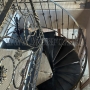 Wrought iron railing.